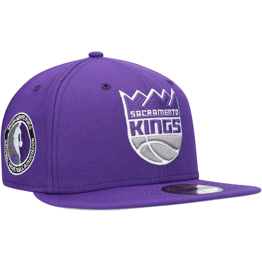 New Era Purple Sacramento Kings Team Logoman 59FIFTY Fitted Hat