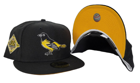New Era Baltimore Orioles Black & Yellow 50th Anniversary 59FIFTY Fitted Hat