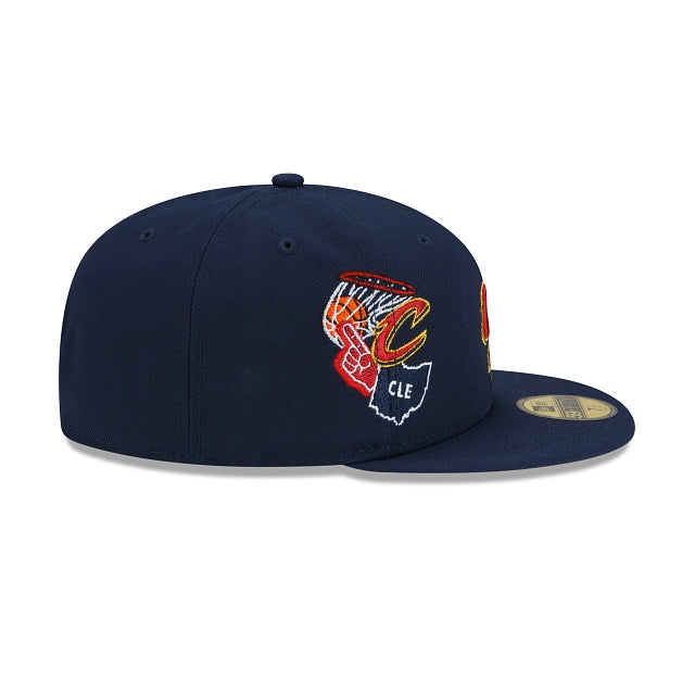 New Era Cleveland Cavaliers Fan Out 59fifty Fitted Hat
