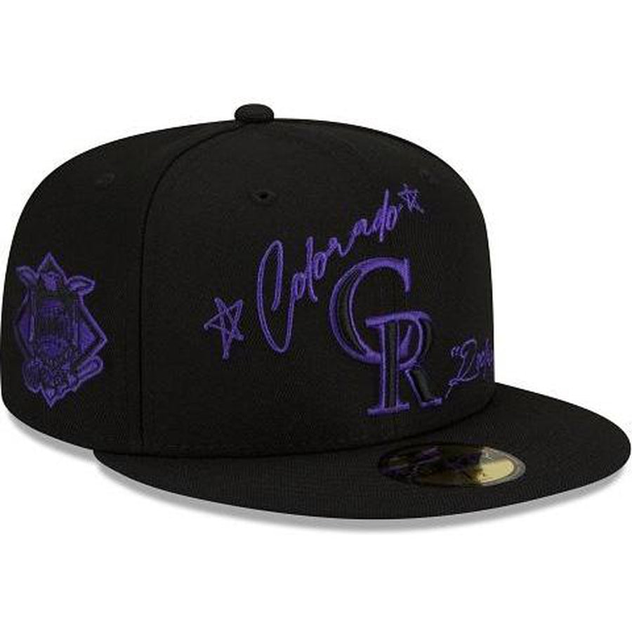 New Era Colorado Rockies Cursive 59fifty Fitted Hat