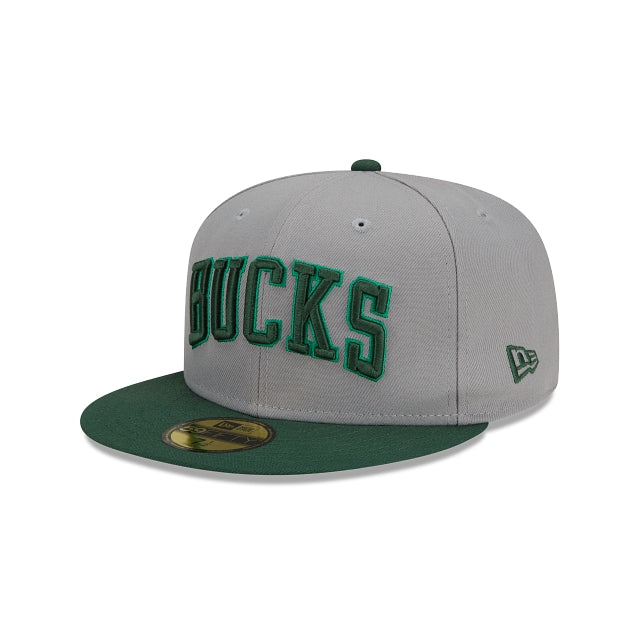 New Era Milwaukee Bucks City Edition Gray 2022 59FIFTY Fitted Hat