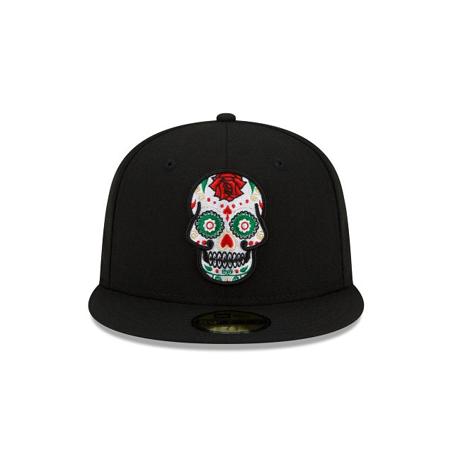 New Era Sugar Skull Day Of The Dead Black 59Fifty Fitted Hat