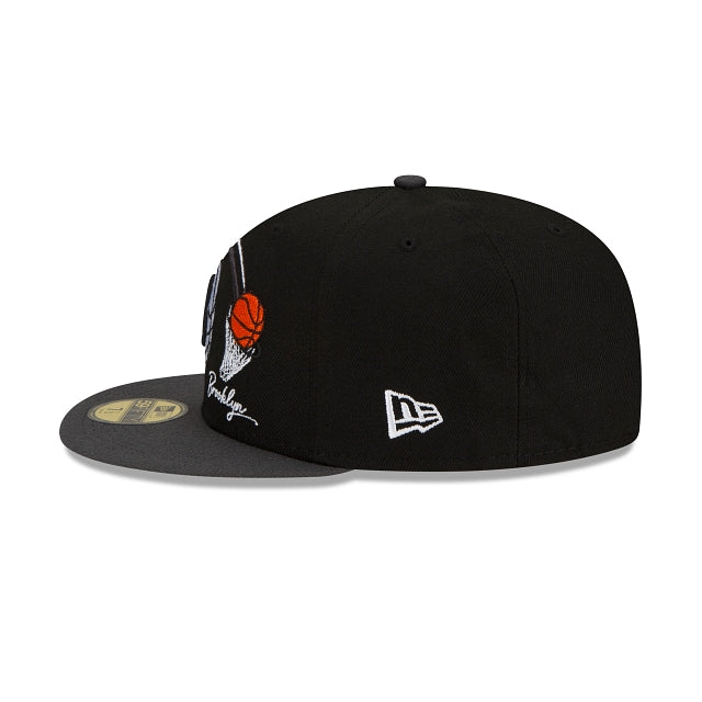 New Era Brooklyn Nets Two-Tone Hoops 59fifty Fitted Hat