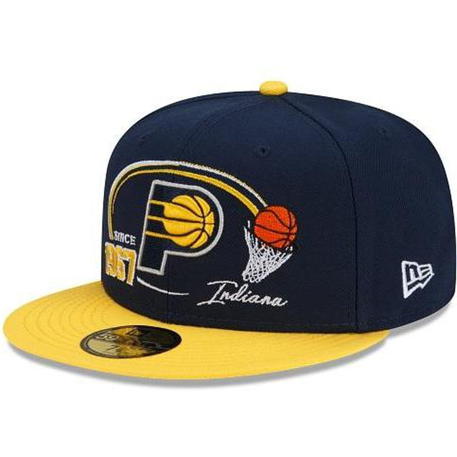 New Era Indiana Pacers Two-Tone Hoops 59fifty Fitted Hat