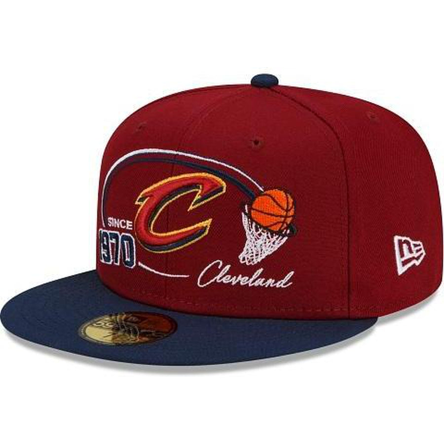 New Era Cleveland Cavaliers Two-Tone Hoops 59fifty Fitted Hat