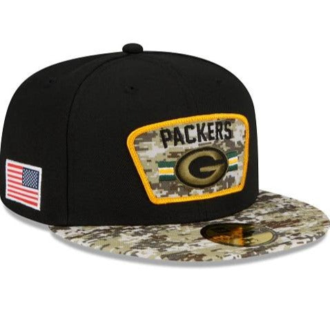 New Era Green Bay Packers Salute To Service 2021 59FIFTY Fitted Hat