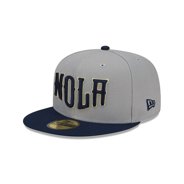 New Era New Orleans Pelicans City Edition Gray 2022 59FIFTY Fitted Hat