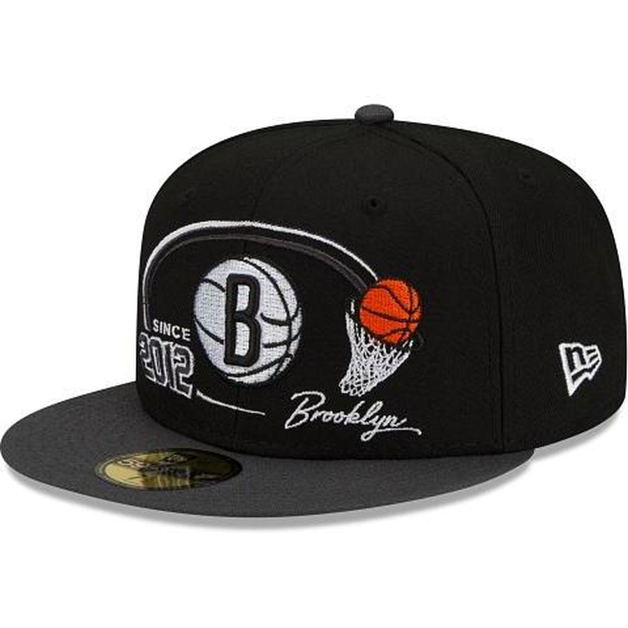 New Era Brooklyn Nets Two-Tone Hoops 59fifty Fitted Hat