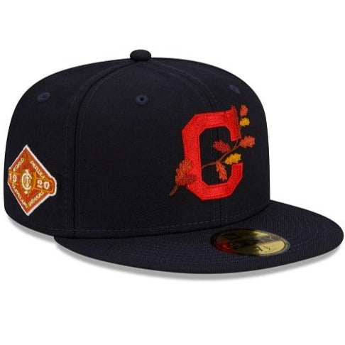 New Era Cleveland Indians Leafy Front 59Fifty Fitted Hat