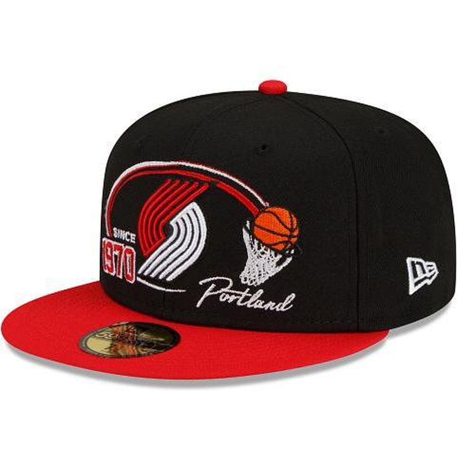 New Era Portland Trail Blazers Two-Tone Hoops 59fifty Fitted Hat