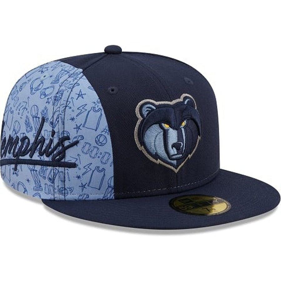 New Era Memphis Grizzlies Side City Doodle 2022 59fifty Fitted Hat