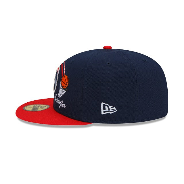 New Era Washington Wizards Two-Tone Hoops 59fifty Fitted Hat
