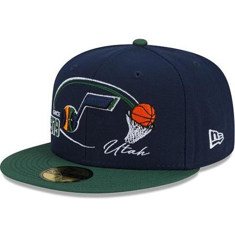 New Era Utah Jazz Two-Tone Hoops 59fifty Fitted Hat