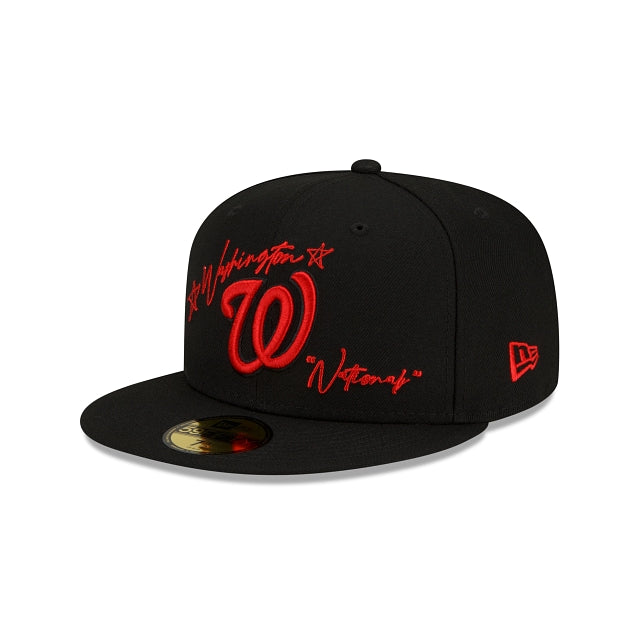 New Era Washington Nationals Cursive 59fifty Fitted Hat