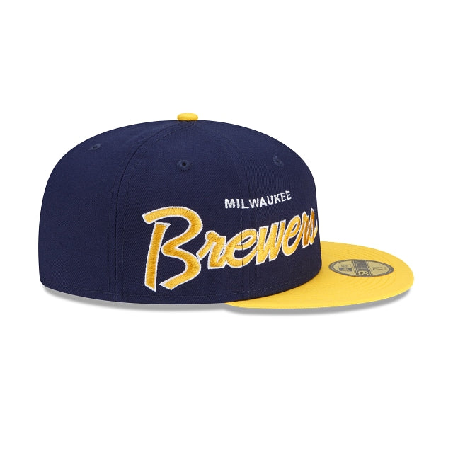 New Era Milwaukee Brewers Double Logo 2022 59FIFTY Fitted Hat