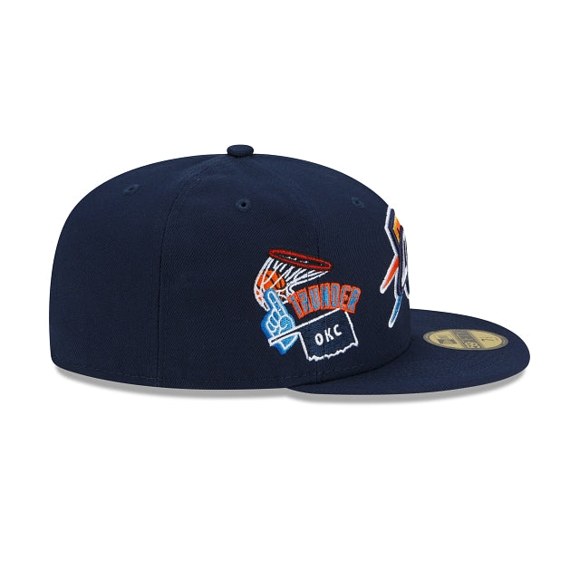 New Era Oklahoma City Thunder Fan Out 59fifty Fitted Hat