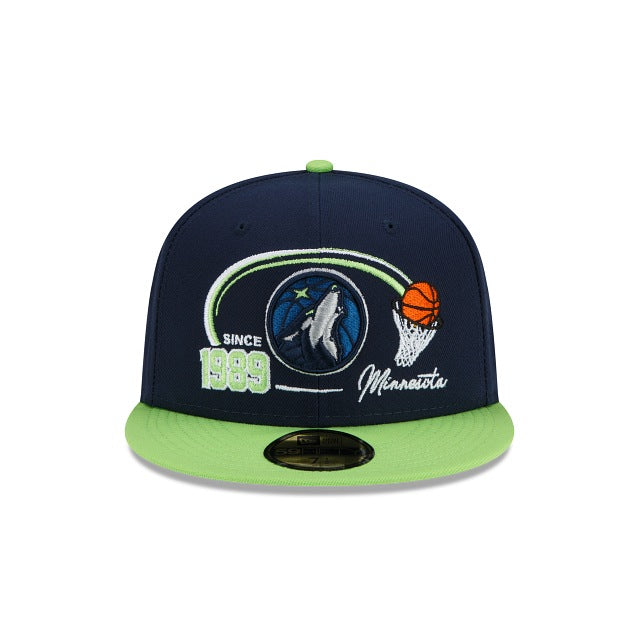 New Era Minnesota Timberwolves Two-Tone Hoops 59fifty Fitted Hat