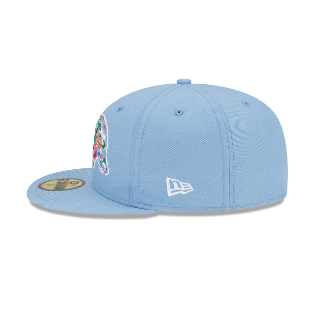 New Era Bear Day Of The Dead Blue 59Fifty Fitted Hat