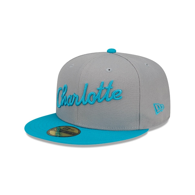 New Era Charlotte Hornets City Edition Gray 2022 59FIFTY Fitted Hat