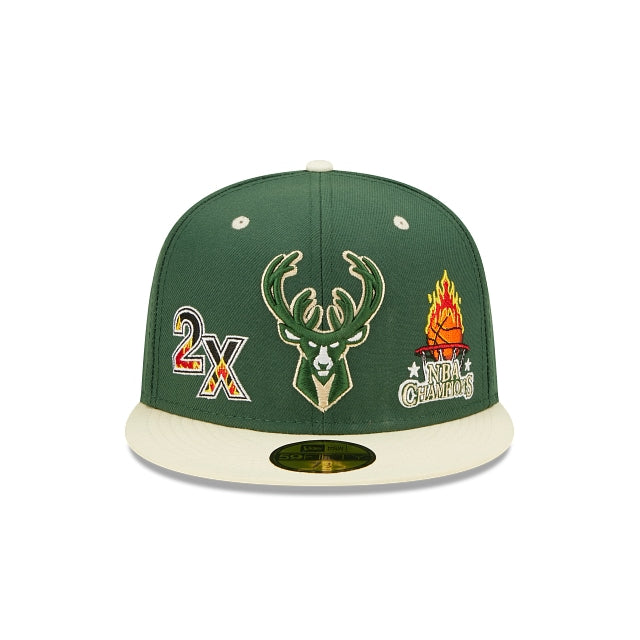 New Era Milwaukee Bucks Fire 2022 59FIFTY Fitted Hat
