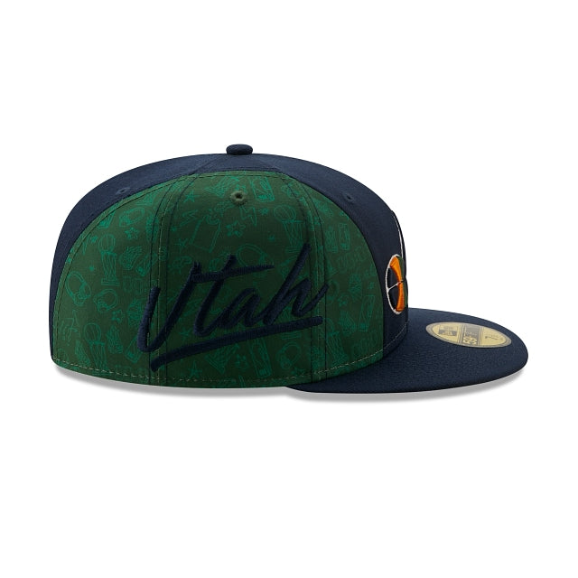 New Era Utah Jazz Side City Doodle 2022 59fifty Fitted Hat