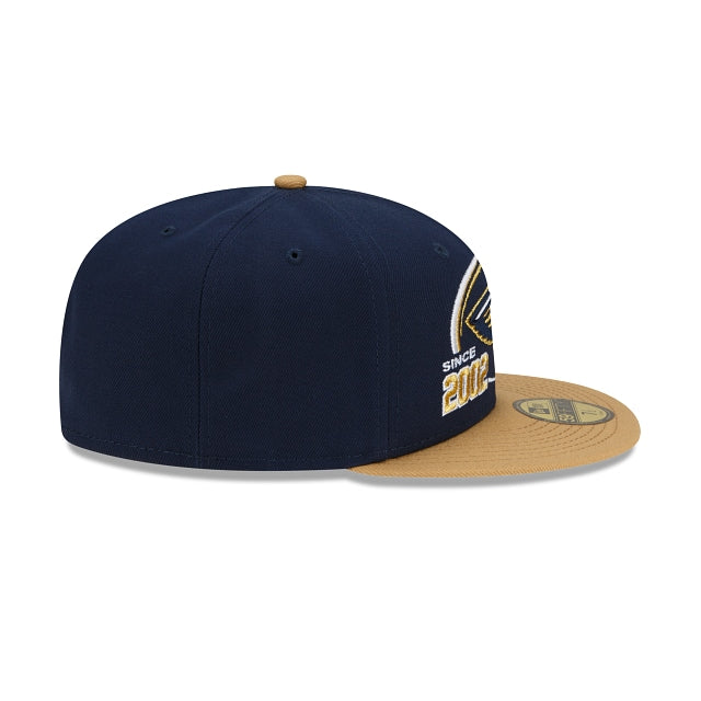 New Era New Orleans Pelicans Two-Tone Hoops 59fifty Fitted Hat