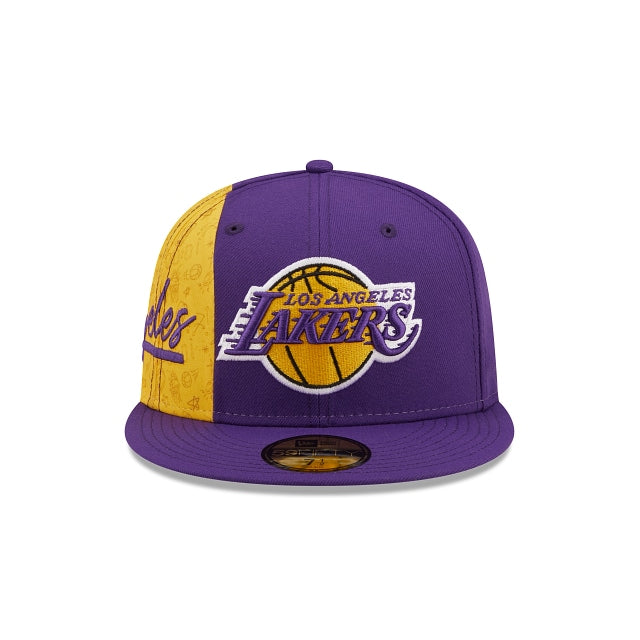 New Era Los Angeles Lakers Side City Doodle 2022 59fifty Fitted Hat
