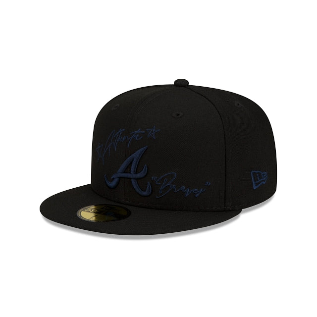 New Era Atlanta Braves Cursive 59fifty Fitted Hat