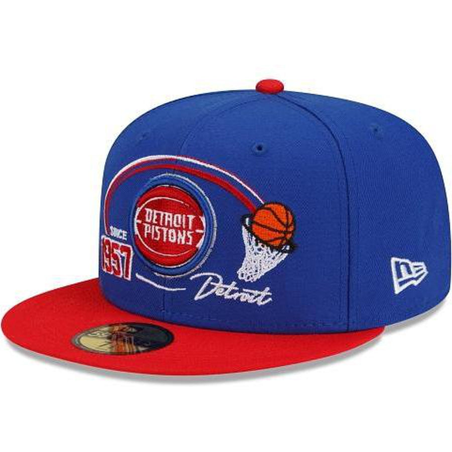 New Era Detroit Pistons Two-Tone Hoops 59fifty Fitted Hat