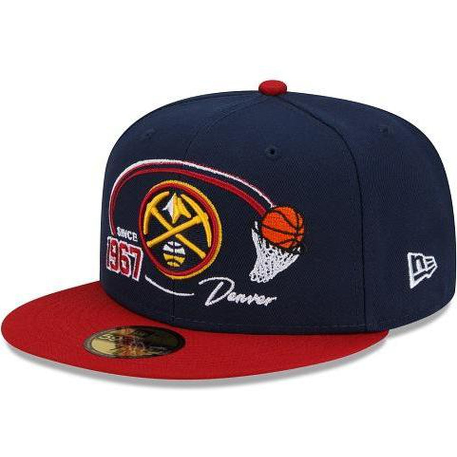New Era Denver Nuggets Two-Tone Hoops 59fifty Fitted Hat