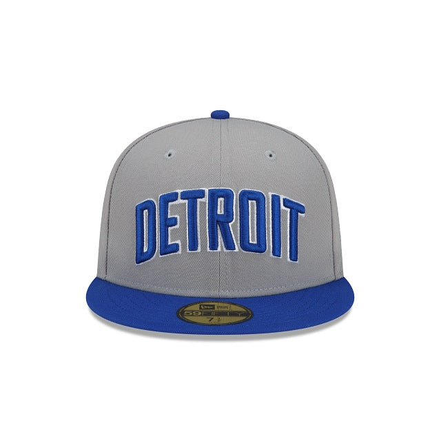 New Era Detroit Pistons City Edition Gray 2022 59FIFTY Fitted Hat