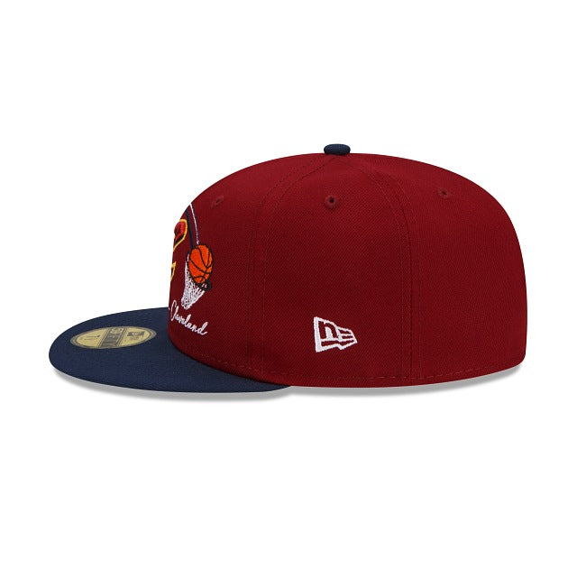 New Era Cleveland Cavaliers Two-Tone Hoops 59fifty Fitted Hat