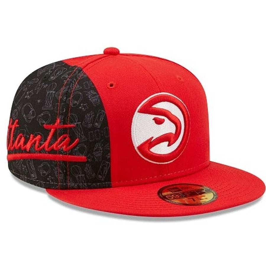 New Era Atlanta Hawks Side City Doodle 2022 59fifty Fitted Hat