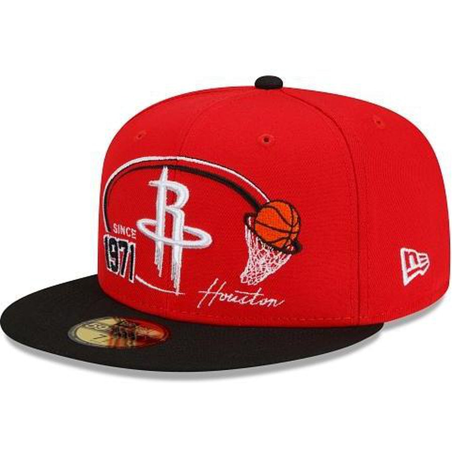 New Era Houston Rockets Two-Tone Hoops 59fifty Fitted Hat
