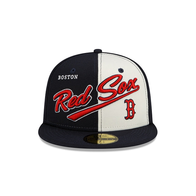 New Era Boston Red Sox Split Front 59fifty Fitted Hat