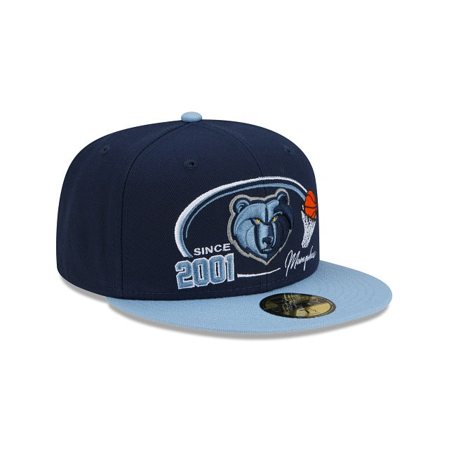 New Era Memphis Grizzlies Two-Tone Hoops 59fifty Fitted Hat