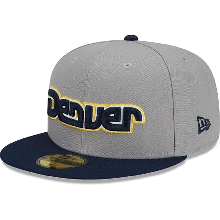 New Era Denver Nuggets City Edition Gray 2022 59FIFTY Fitted Hat