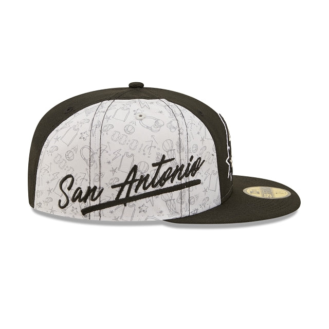 New Era San Antonio Spurs Side City Doodle 2022 59fifty Fitted Hat
