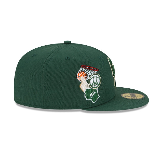 New Era Milwaukee Bucks Fan Out 59fifty Fitted Hat