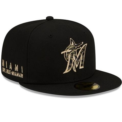New Era Miami Marlins Tiger Camo Undervisor 59FIFTY Fitted Hat