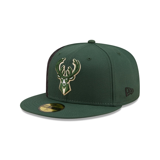 New Era Milwaukee Bucks Side City Doodle 2022 59fifty Fitted Hat