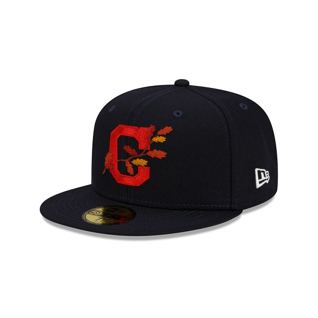 New Era Cleveland Indians Leafy Front 59Fifty Fitted Hat