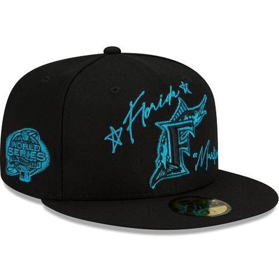 New Era Florida Marlins Cursive 59fifty Fitted Hat
