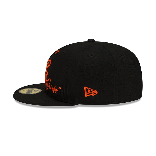 New Era Baltimore Orioles Cursive 59fifty Fitted Hat