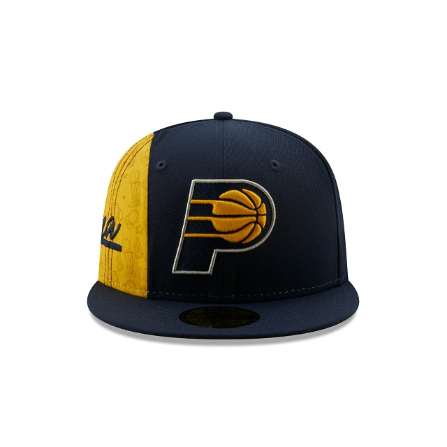 New Era Indiana Pacers Side City Doodle 2022 59fifty Fitted Hat