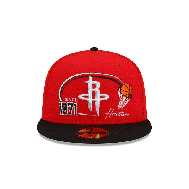 New Era Houston Rockets Two-Tone Hoops 59fifty Fitted Hat