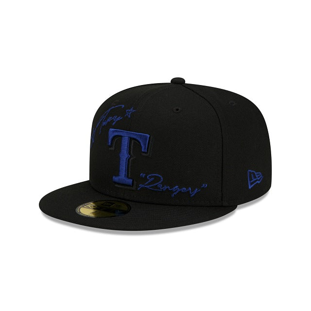 New Era Texas Rangers Cursive 59fifty Fitted Hat