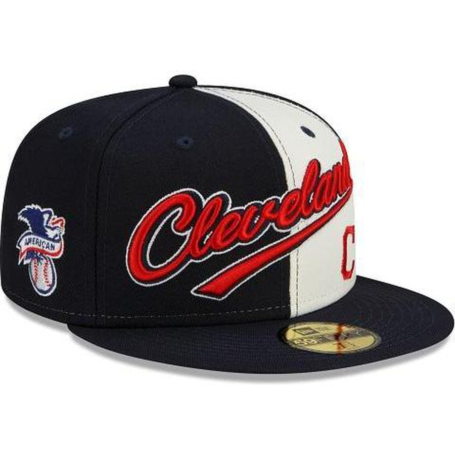 New Era Cleveland Indians Split Front 59fifty Fitted Hat
