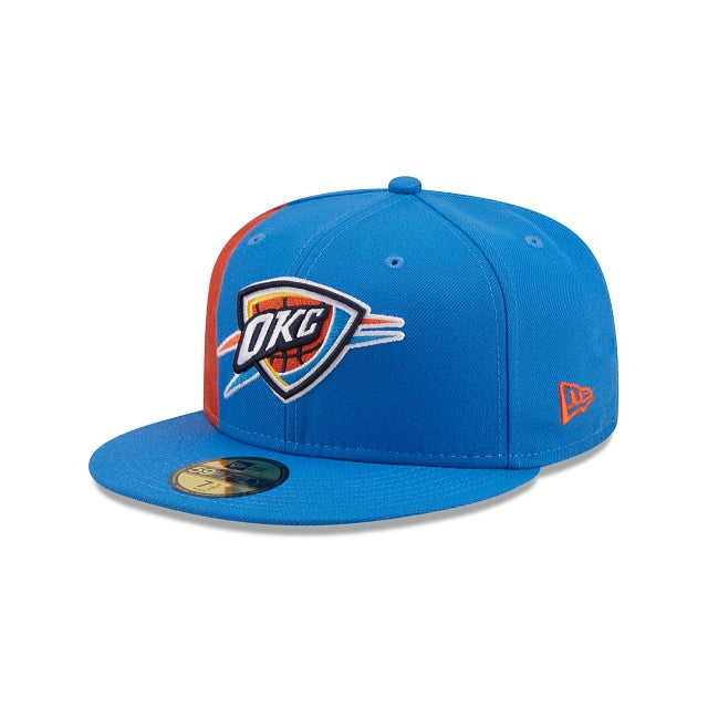 New Era Oklahoma City Thunder Side City Doodle 2022 59fifty Fitted Hat