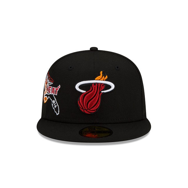 New Era Miami Heat Fan Out 59fifty Fitted Hat